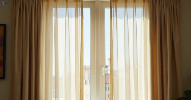 Dusty and dull curtains in narrabeen-nsw before steam cleaning